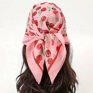 Cherry Pink Scarf Satin